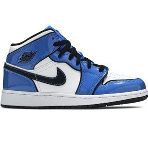 Jordan 1 Mid Signal Blue (GS) - 5 Youth